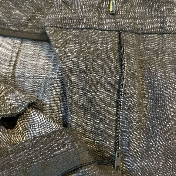 Dark khaki green and white heathered straight leg trousers - Picture 5 of 5